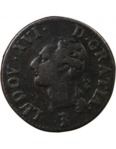 LOUIS XVI - LIARD A L'ECU 1785 T NANTES