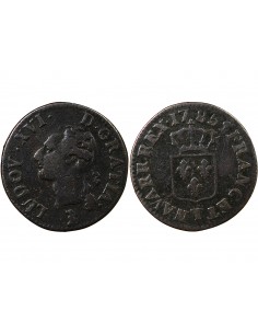 LOUIS XVI - LIARD A L'ECU 1785 T NANTES 2