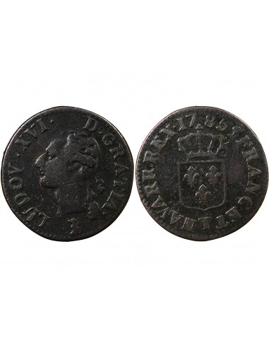 LOUIS XVI - LIARD A L'ECU 1785 T NANTES