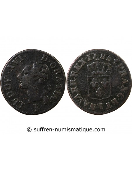 LOUIS XVI - LIARD A L'ECU 1785 T NANTES