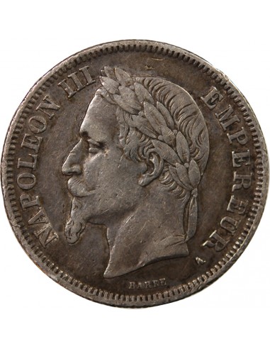 NAPOLEON III - 2 FRANCS ARGENT 1869 A PARIS
