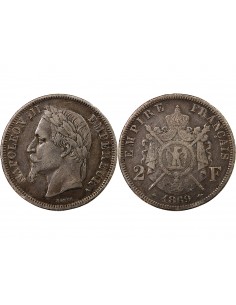 NAPOLEON III - 2 FRANCS ARGENT 1869 A PARIS 2