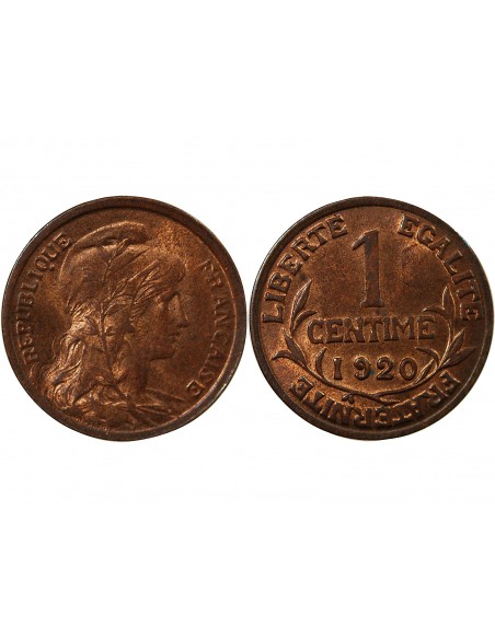 Centime Bronze 1920 A Paris