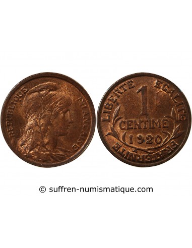 1 centime Bronze 1920 A Paris