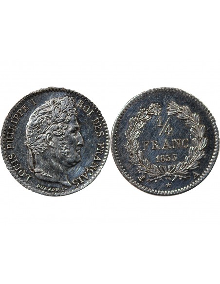 LOUIS PHILIPPE﻿ - 1/4 FRANC ARGENT 1833 A PARIS