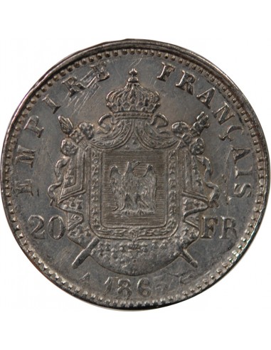 NAPOLEON III - 20 FRANCS PLATINE 1865 A PARIS - FAUX D'EPOQUE