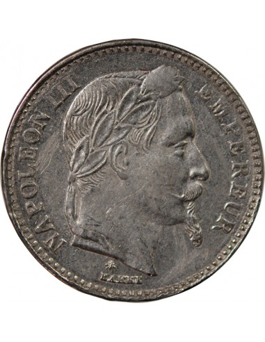 NAPOLEON III - 20 FRANCS PLATINE 1865 A PARIS - FAUX D'EPOQUE