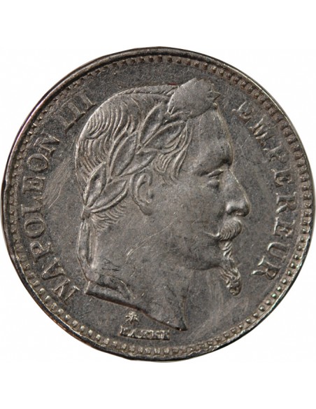 NAPOLEON III - 20 FRANCS PLATINE 1865 A PARIS - FAUX D'EPOQUE
