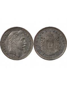 NAPOLEON III - 20 FRANCS PLATINE 1865 A PARIS - FAUX D'EPOQUE 2