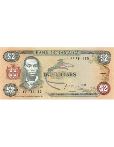 JAMAIQUE, PAUL BOGLE - 2 DOLLARS 1990 - SPL
