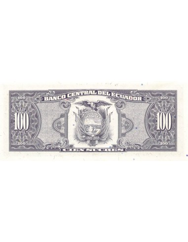 EQUATEUR, SIMON BOLIVAR - 100 SUCRES 1992 - SPL