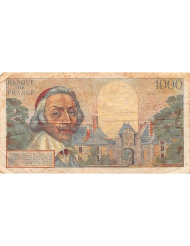 FRANCE, RICHELIEU - 1000 FRANCS 02/12/1954 - SÉRIE N.98 - TB