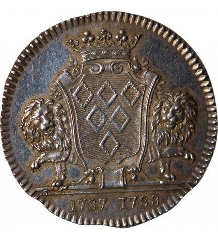 MAIRE DE NANTES - PIERRE RICHARD DE LA PERVENCHERE JETON ARGENT 1788
