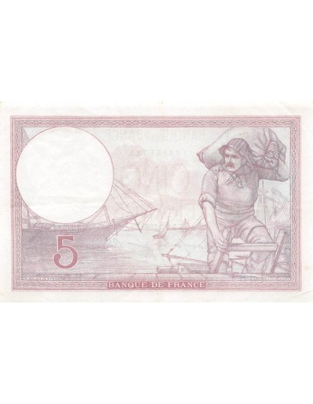 FRANCE - 5 FRANCS VIOLET 05/12/1940 - TTB+