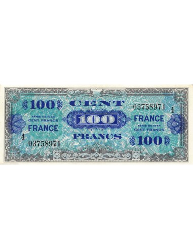 IMPRESSION AMERICAINE, FRANCE - 100 FRANCS 1944 SERIE 4 - TTB+