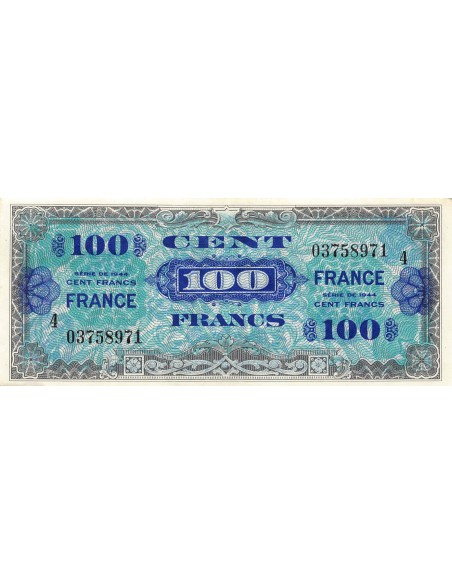 IMPRESSION AMERICAINE, FRANCE - 100 FRANCS 1944 SERIE 4 - TTB+