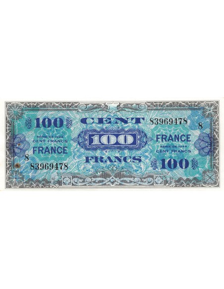 IMPRESSION AMERICAINE, FRANCE - 100 FRANCS 1944 SERIE 8 - PSUP