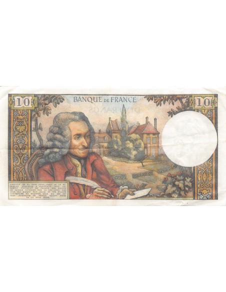 FRANCE, VOLTAIRE - 10 FRANCS 07/12/1967 - SÉRIE L.385 - TTB+