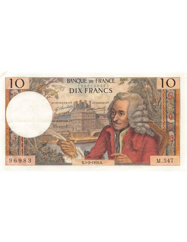 FRANCE, VOLTAIRE - 10 FRANCS 05/02/1970 - SÉRIE M.547 - TTB+