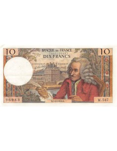 FRANCE, VOLTAIRE - 10 FRANCS 05/02/1970 - SÉRIE M.547 - TTB+ 2