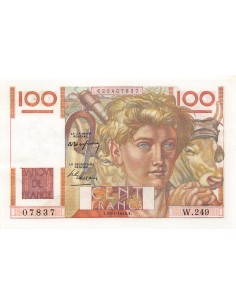 FRANCE, JEUNE PAYSAN - 100 FRANCS 29/04/1948 - SÉRIE W.249 - SUP+ 2