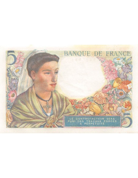 FRANCE - 5 FRANCS BERGER 25/11/1943 - SÉRIE E.83 - SPL