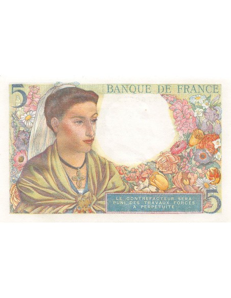 FRANCE - 5 FRANCS BERGER 23/12/1943 - SÉRIE N.110 - P.NEUF
