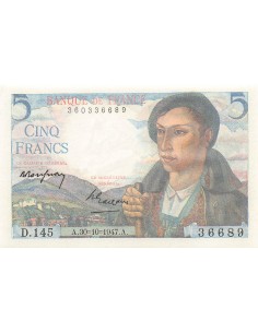 FRANCE - 5 FRANCS BERGER 30/10/1947 - SÉRIE D.145 - P.NEUF 2
