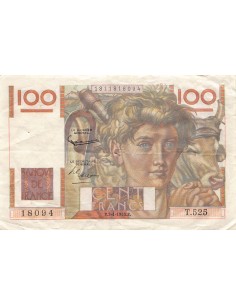 FRANCE, JEUNE PAYSAN - 100 FRANCS 02/01/1953 - SÉRIE T.525 - PTTB 2