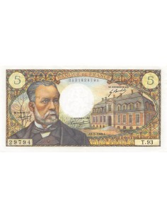 FRANCE, LOUIS PASTEUR - 5 FRANCS 06/02/1969 - SÉRIE T.93 - TTB+ 2