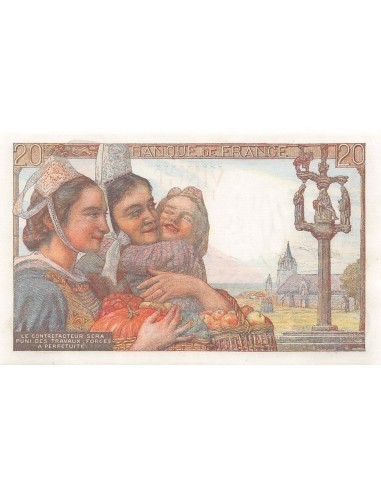 FRANCE, PÊCHEUR - 20 FRANCS 10/03/1949 - SÉRIE O.202 - PSUP