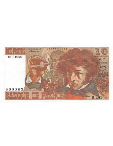 FRANCE, BERLIOZ - 10 FRANCS 05/01/1976 - SÉRIE U.285 - SUP