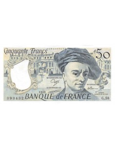 FRANCE, QUENTIN DE LA TOUR - 50 FRANCS 1989 - SERIE G.58 - SPL