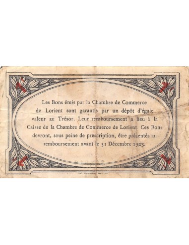 CHAMBRE DE COMMERCE, LORIENT - 1 FRANC 1920
