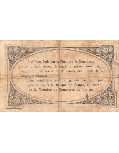 CHAMBRE DE COMMERCE, LORIENT - 1 FRANC 1920