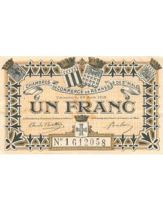 CHAMBRE DE COMMERCE, RENNES ET SAINT-MALO - 1 FRANC 1915 2