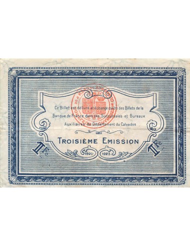 CHAMBRE DE COMMERCE, HONFLEUR - 1 FRANC 1920 / 1923