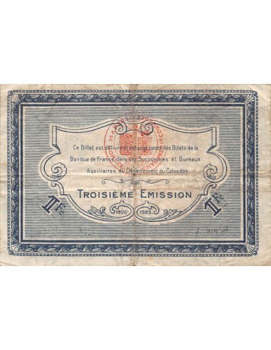 CHAMBRE DE COMMERCE, HONFLEUR - 1 FRANC 1920 / 1923