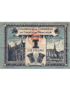 CHAMBRE DE COMMERCE, HONFLEUR - 1 FRANC 1920 / 1923