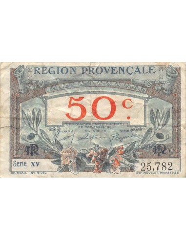 CHAMBRE DE COMMERCE, REGION PROVENCALE - 50 CENTIMES 1922