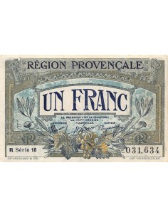 CHAMBRE DE COMMERCE, REGION PROVENCALE - 1 FRANC 1922