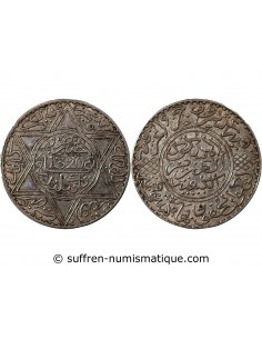 MAROC, ABDELAZIZ - 10 DIRHAMS ARGENT 1320 (1903)