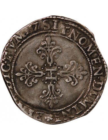 HENRI III - FRANC AU COL PLAT 1577 T NANTES - R5