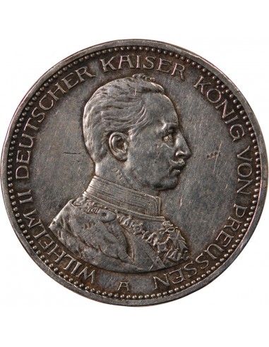 ALLEMAGNE, PRUSSE, WILHELM II - 5 MARK ARGENT 1914 A BERLIN
