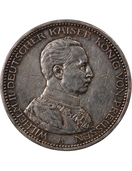 ALLEMAGNE, PRUSSE, WILHELM II - 5 MARK ARGENT 1914 A BERLIN