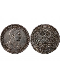ALLEMAGNE, PRUSSE, WILHELM II - 5 MARK ARGENT 1914 A BERLIN 2
