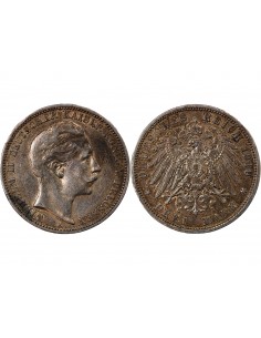 ALLEMAGNE, PRUSSE, WILHELM II - 3 MARK ARGENT 1910 A BERLIN 2
