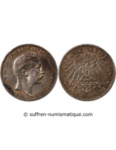 ALLEMAGNE, PRUSSE, WILHELM II - 3 MARK ARGENT 1910 A BERLIN