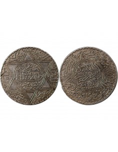 MAROC, ABDELAZIZ - 10 DIRHAMS ARGENT 1321 (1903) 2
