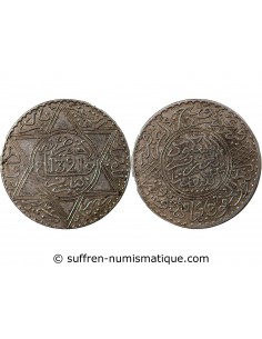 MAROC, ABDELAZIZ - 10 DIRHAMS ARGENT 1321 (1903)